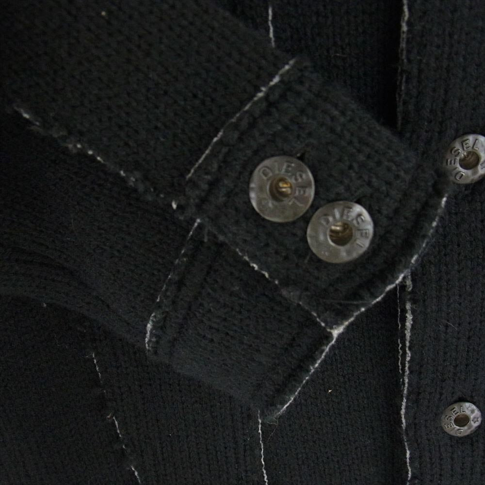 DIESEL ディーゼル ニット トラッカー ジャケット ブラック系 M【中古】