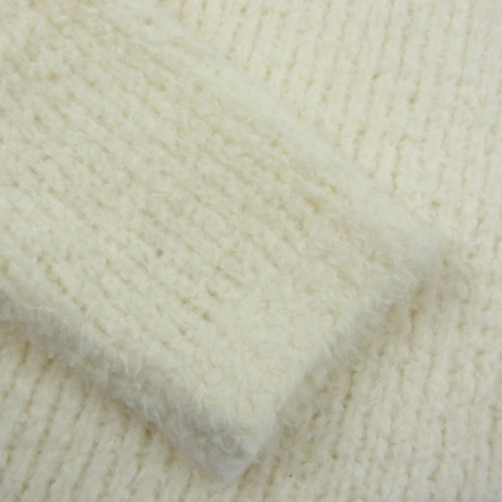 MINEDENIM マインデニム 23SS 2310-6001-01-022 Moleyarn Knit Mockneck Big Pullover ウール縮絨 ウォッシュド加工 フランスメリノウール モールヤーン モックネック ビッグ プルオーバ― ニット ホワイト系 2【美品】【中古】