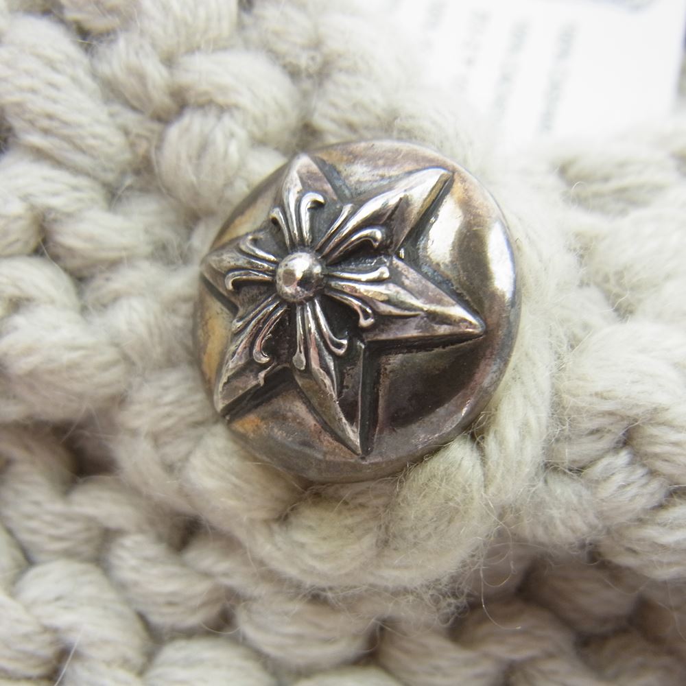 CHROME HEARTS クロムハーツ(原本無) スターボタン カシミヤ ニット ヘアバンド グレー系【中古】