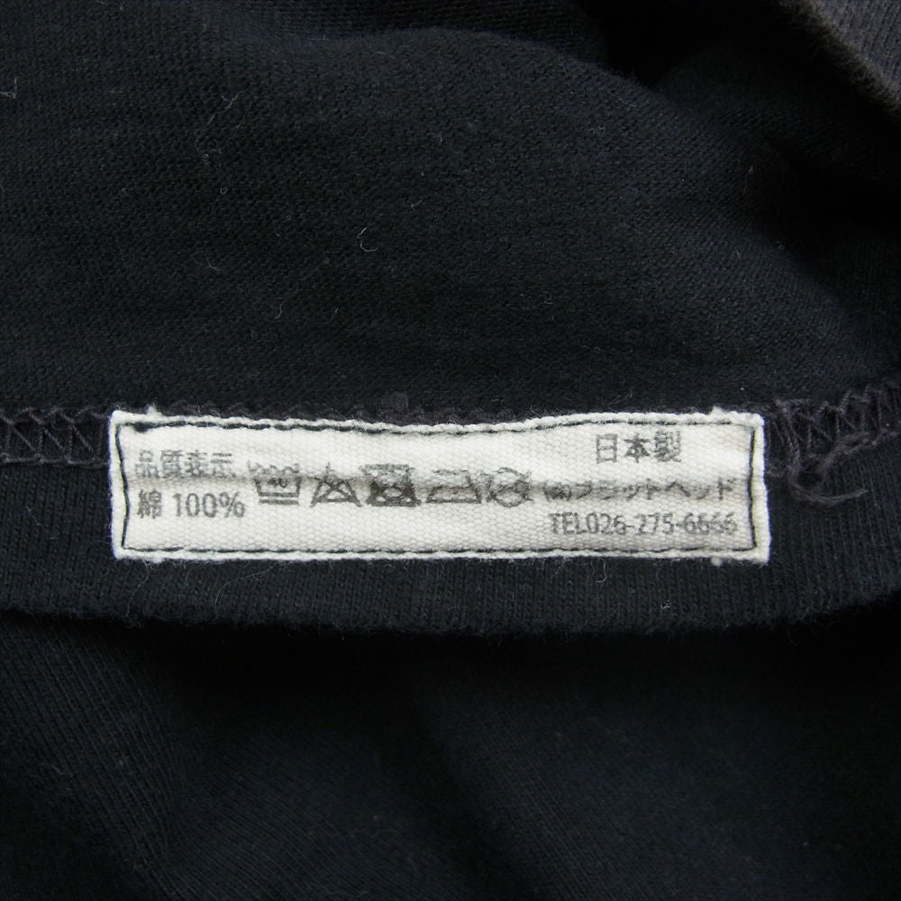 THE FLAT HEAD ザフラットヘッド TFHCO RIDERS ASSOCIATION ロゴプリント クルーネック 半袖 Tシャツ ブラック系 40【中古】