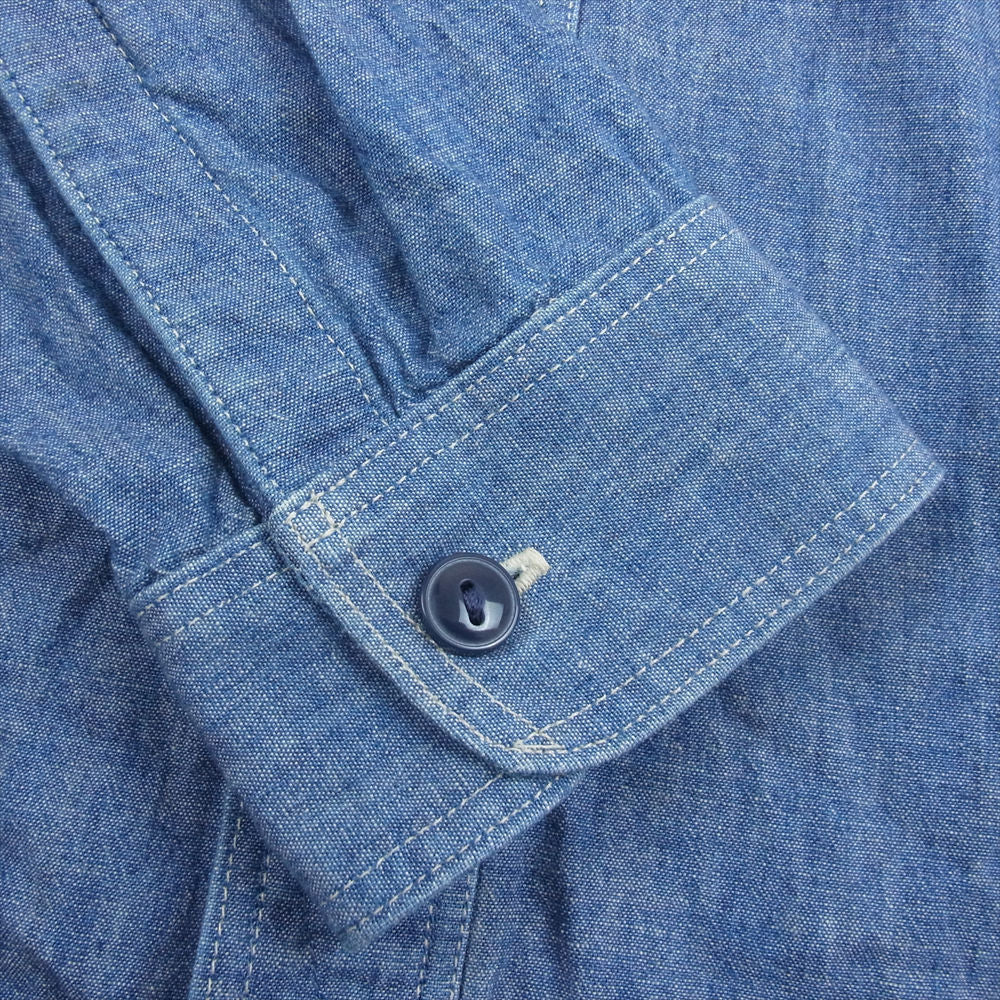 RRL ダブルアールエル デニム シャンブレー 長袖 シャツ ブルー系 M【中古】