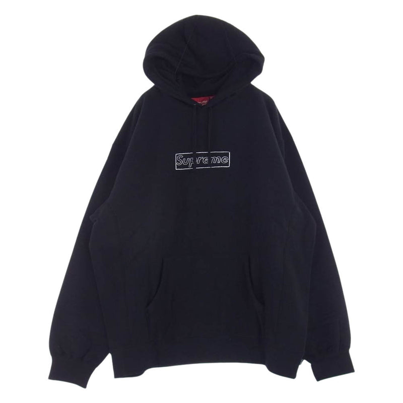 Supreme シュプリーム 21SS KAWS Chalk Logo Hooded Sweatshirt Black ...