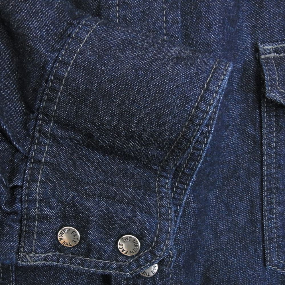 THE NORTH FACE ノースフェイス NT3759N PURPLE LABEL パープルレーベル Denim Ranch Shirt デニム ランチ シャツ インディゴブルー系 L【中古】