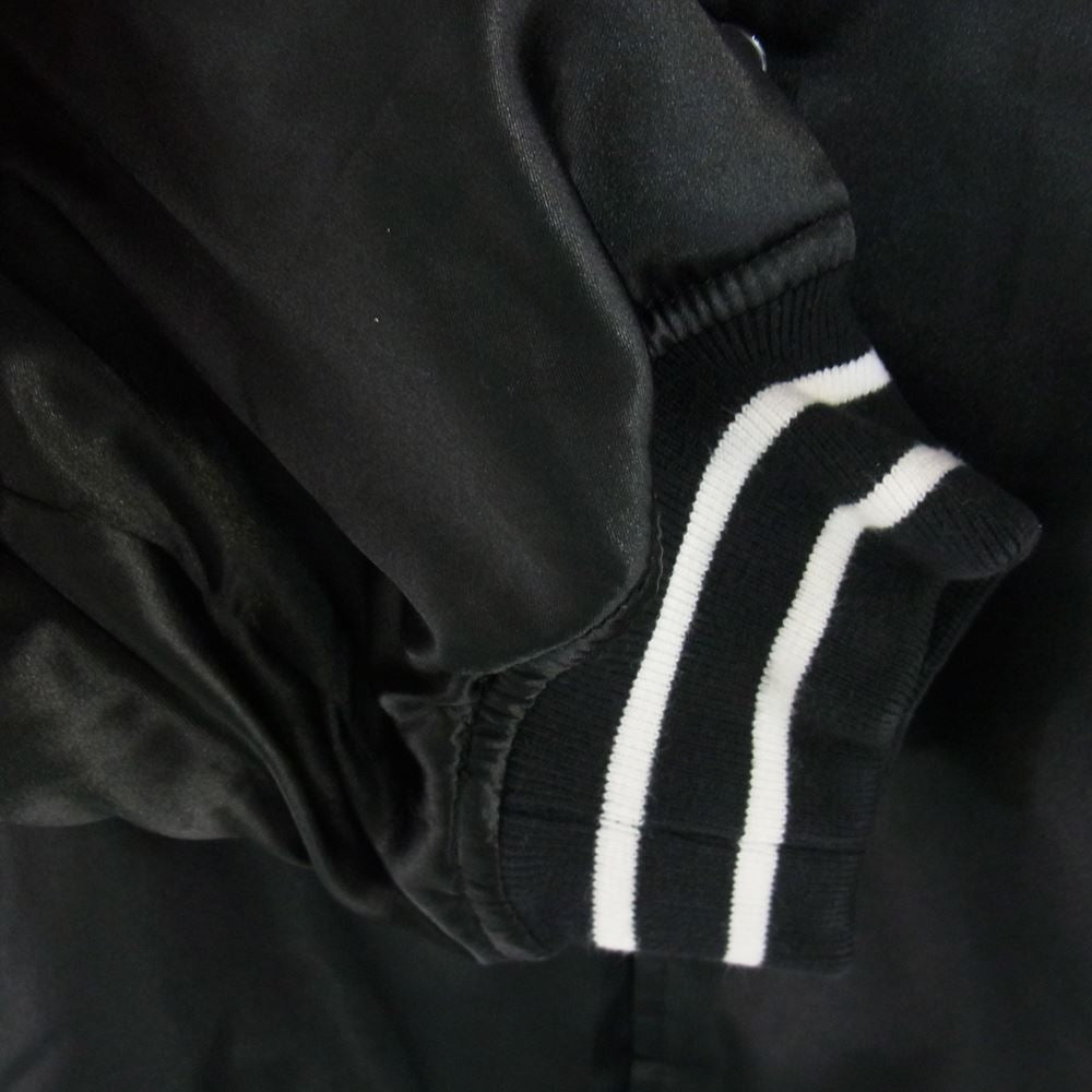 Supreme シュプリーム 18AW × Champion Hooded Satin Varsity Jacket チャンピオン フーデッド サテン バーシティ ジャケット ブラック系 M【中古】