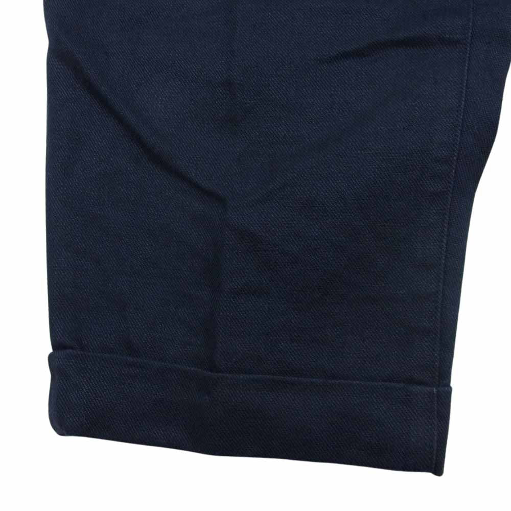 BEAMS ビームス 38-23-0144-139 PLUS プラス 2プリーツ リネン トラウザーズ パンツ ネイビー ネイビー系 M【中古】