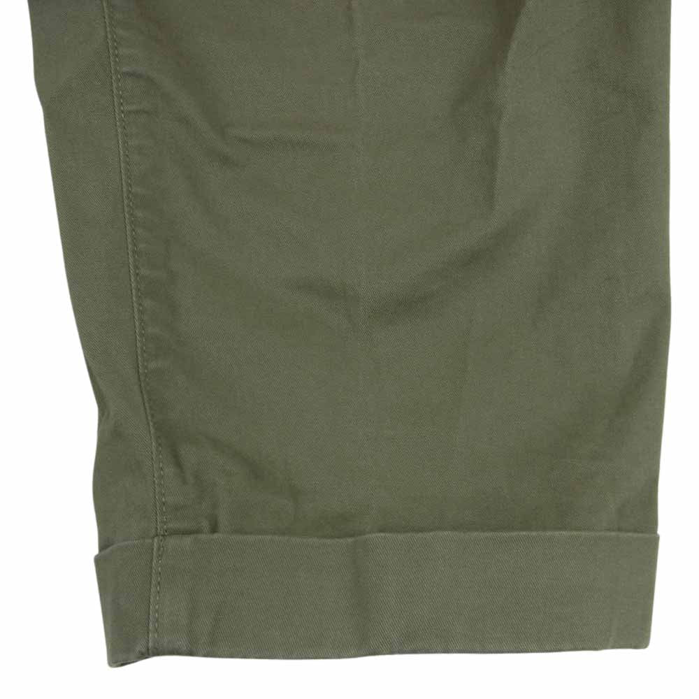 BEAMS ビームス 11-23-0216-874 PLUS プラス 2プリーツ チノ トラウザーズ パンツ 日本製 カーキ系 M【中古】