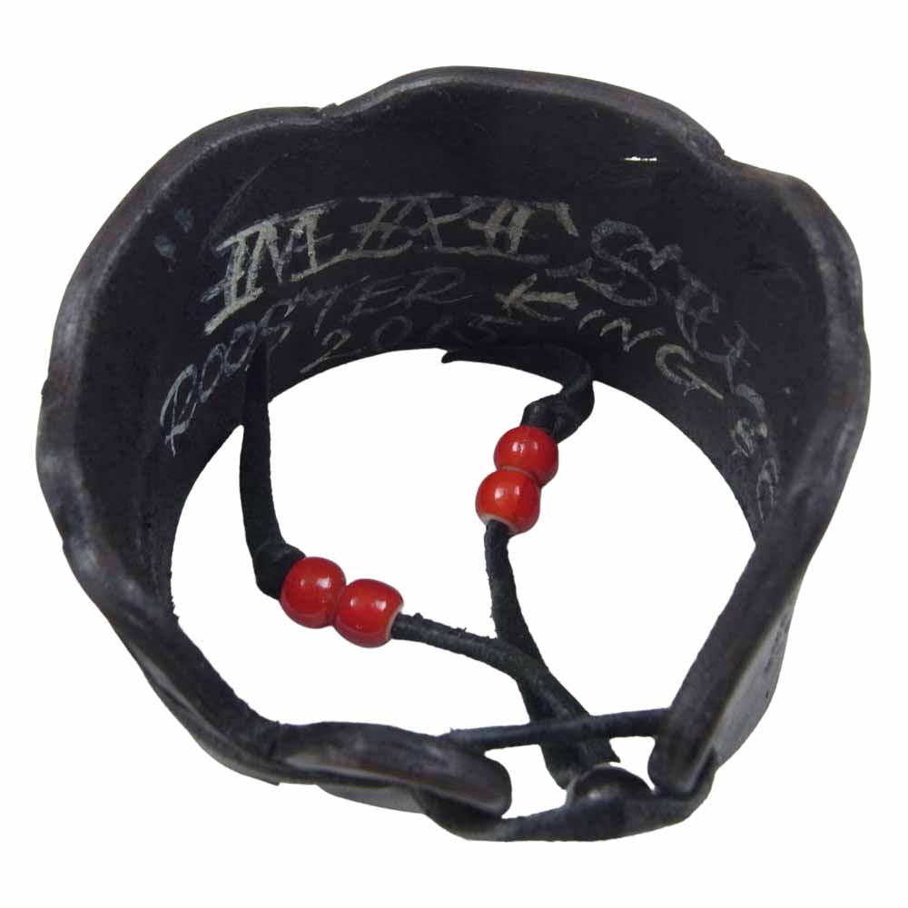 ルースターキング&カンパニー Carved Leather Feather Bangle レザー フェザー バングル ブレスレット ブラック系【中古】