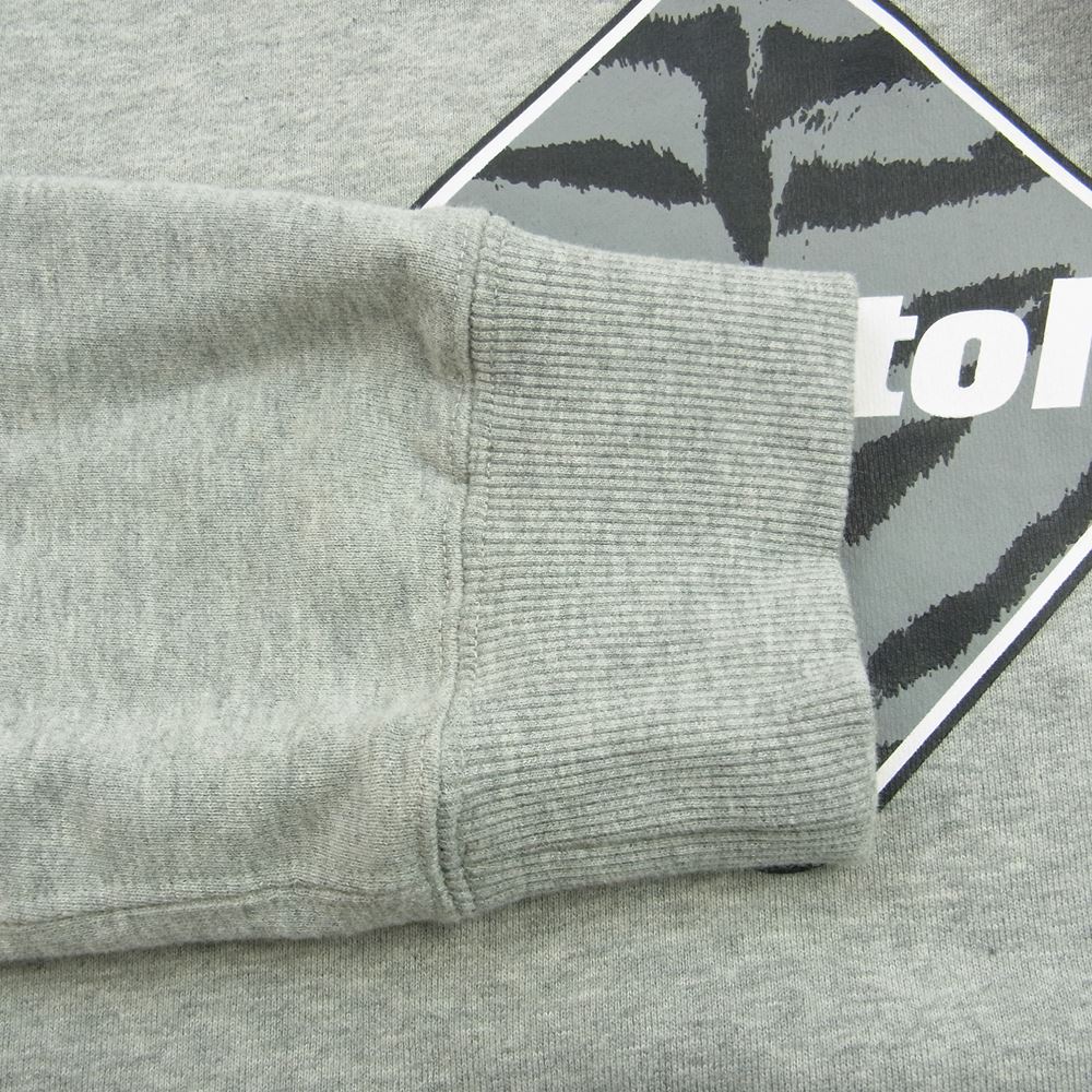 F.C.R.B. エフシーアールビー 22SS FCRB-212131 EMBLEM TIGER SWEAT HOODIE エンブレム タイガー スウェット フーディー パーカー ロゴ プリント グレー系 XL【中古】