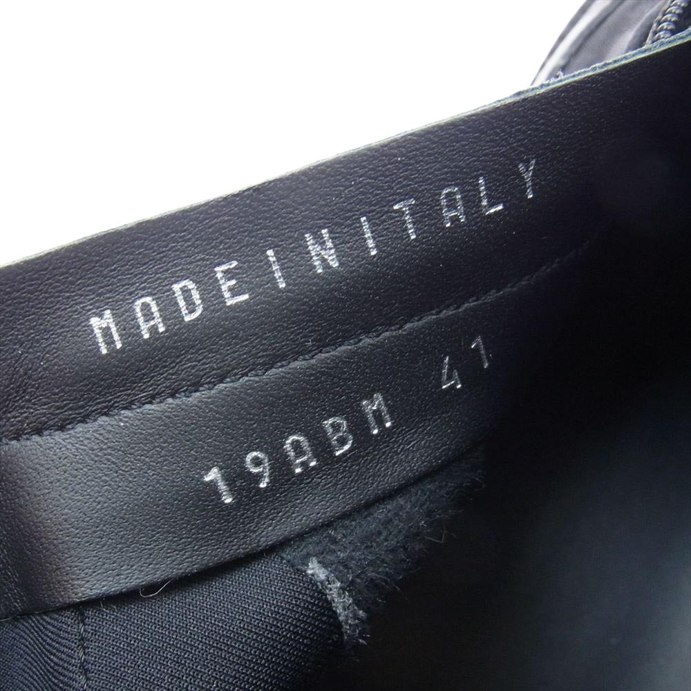 Christian Dior クリスチャンディオール 19ABM イタリア製 レザー切替 サイドジップ レースアップ オブリーク コンバットブーツ スニーカー ブラック系 41【中古】