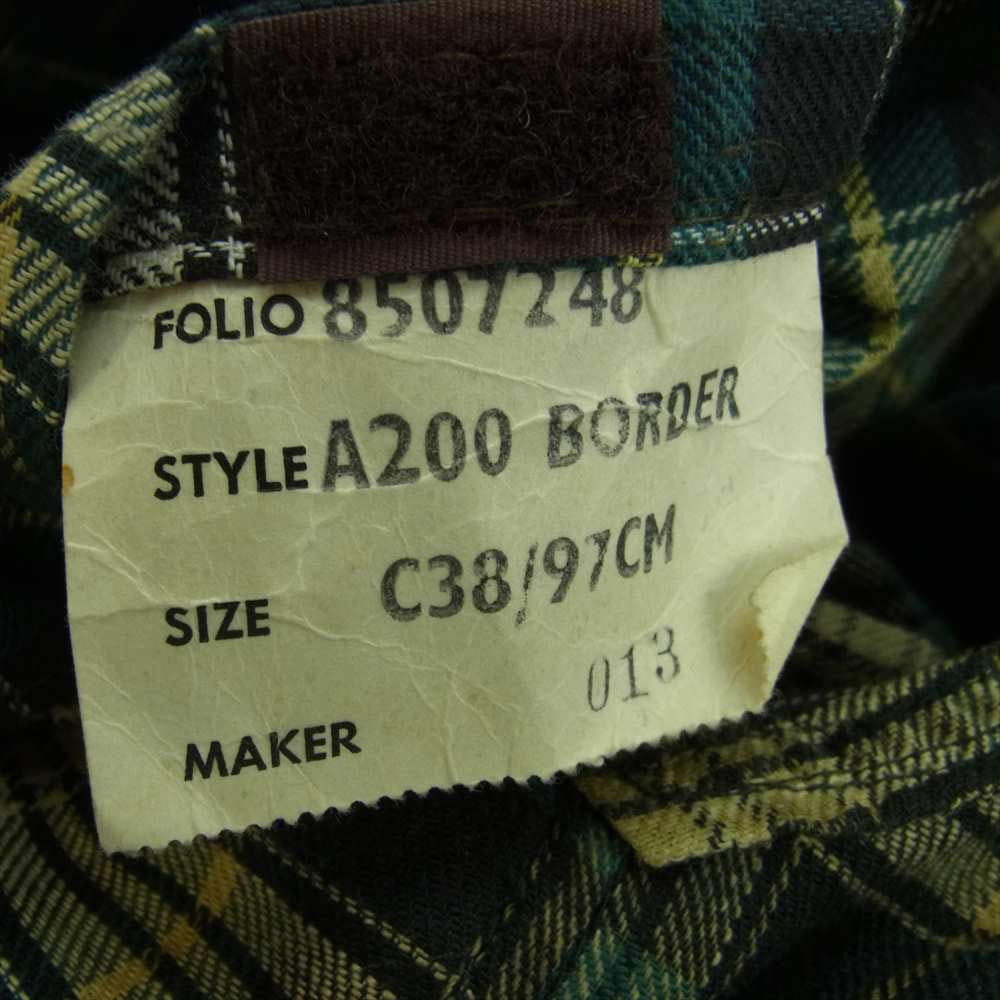 Barbour バブアー ヴィンテージ 85年製 2ワラント YKK棒ジップ BORDER ボーダー オイルド ジャケット カーキ系 97cm/38in【中古】