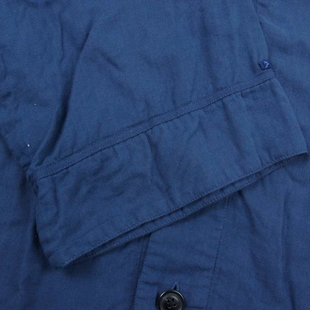 PORTER CLASSIC ポータークラシック 23SS PC-056-2125-41-05 SUVIN GOLD GAUZE BASEBALL SHIRT スビン ゴールド ガーゼ ベースボール 半袖シャツ ネイビー系 L【中古】