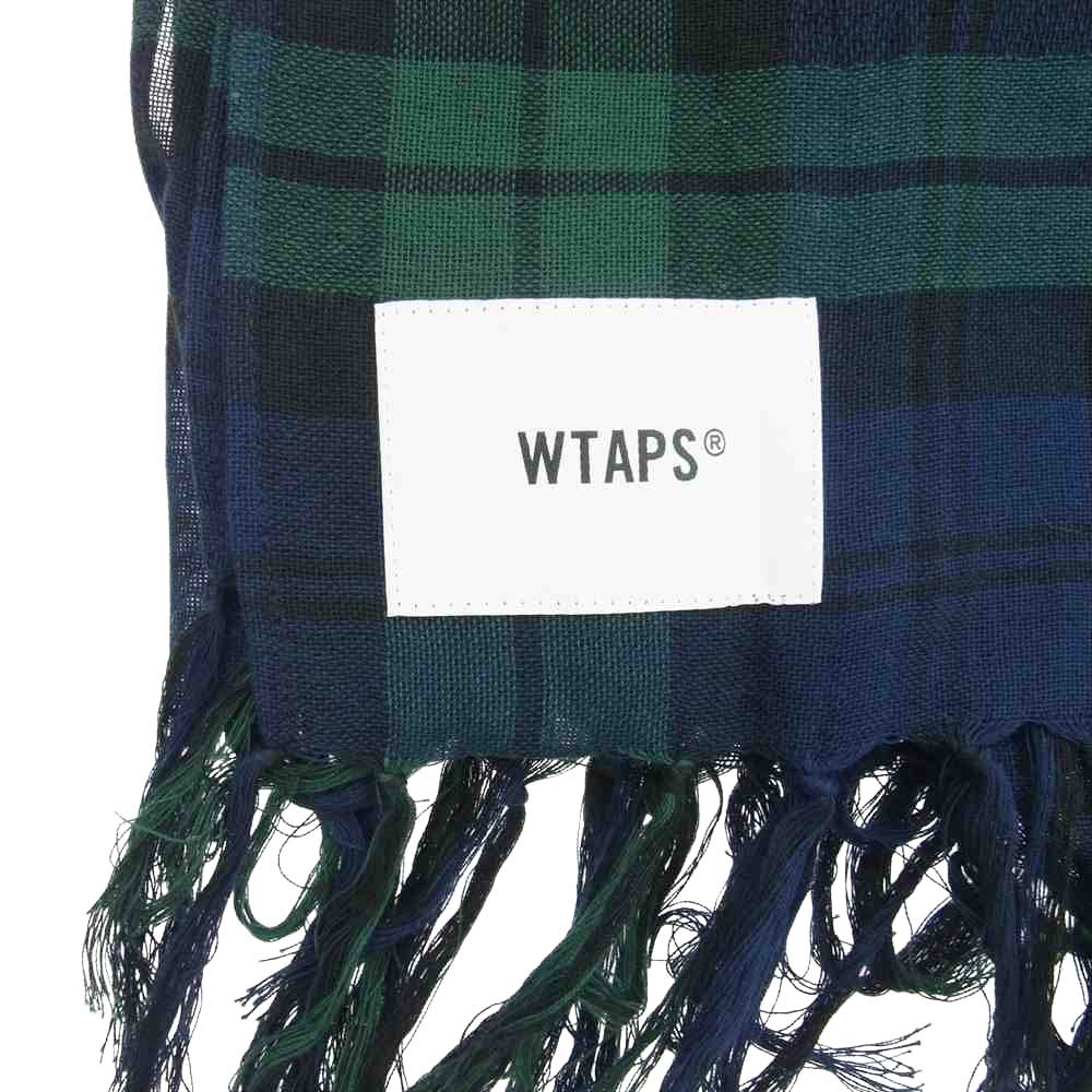 WTAPS ダブルタップス 222BXDT-AC01 Wrap Scarf Cotton Green ラップ スカーフ グリーン ブラックウォッチ【極上美品】【中古】