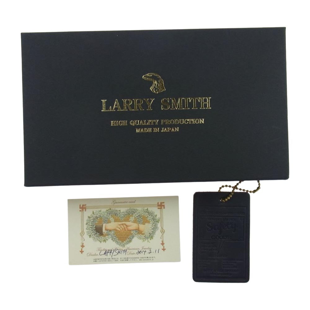 LARRY SMITH ラリースミス ターコイズ コンチョ トラッカー レザー ウォレット 長財布 ブラウン系【中古】
