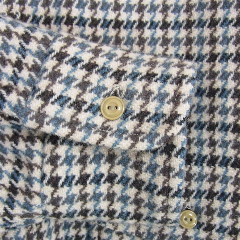 ボーゲン ガンクラブチェック 千鳥格子 ウール ヘビーネル ジャケット ブラウン系 S【中古】