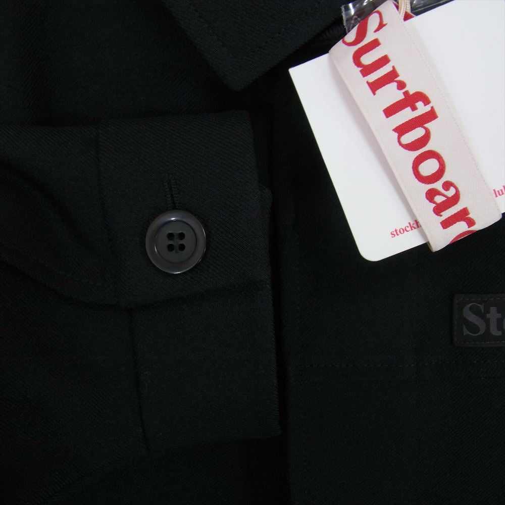 ストックホルム サーフボード クラブ ロンハーマン取扱い Boxy Twill Jacket ロゴパッチ ボクシー ツイル ジャケット ブラック系 46【中古】