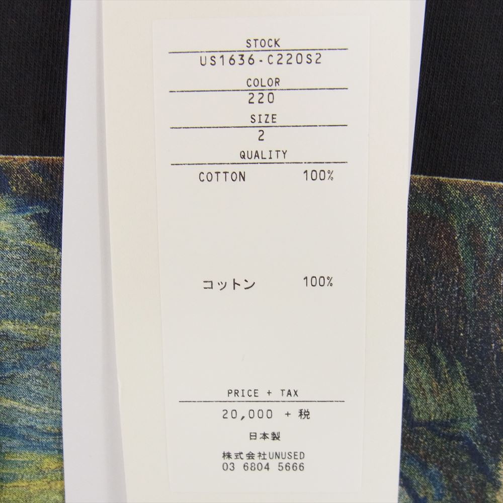 UNUSED アンユーズド US1636-c220s2 Van Gogh Museum Pieta after Delacroix ゴッホ 半袖 Tシャツ ブラック系 2【極上美品】【中古】