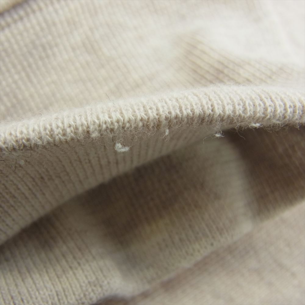 MAISON MARGIELA メゾンマルジェラ 16SS S50GU0027 14ライン ELBOW PATCHED CREW SWEAT SHIRT レザーエルボーパッチ スウェット トレーナー オフホワイト系 50【中古】