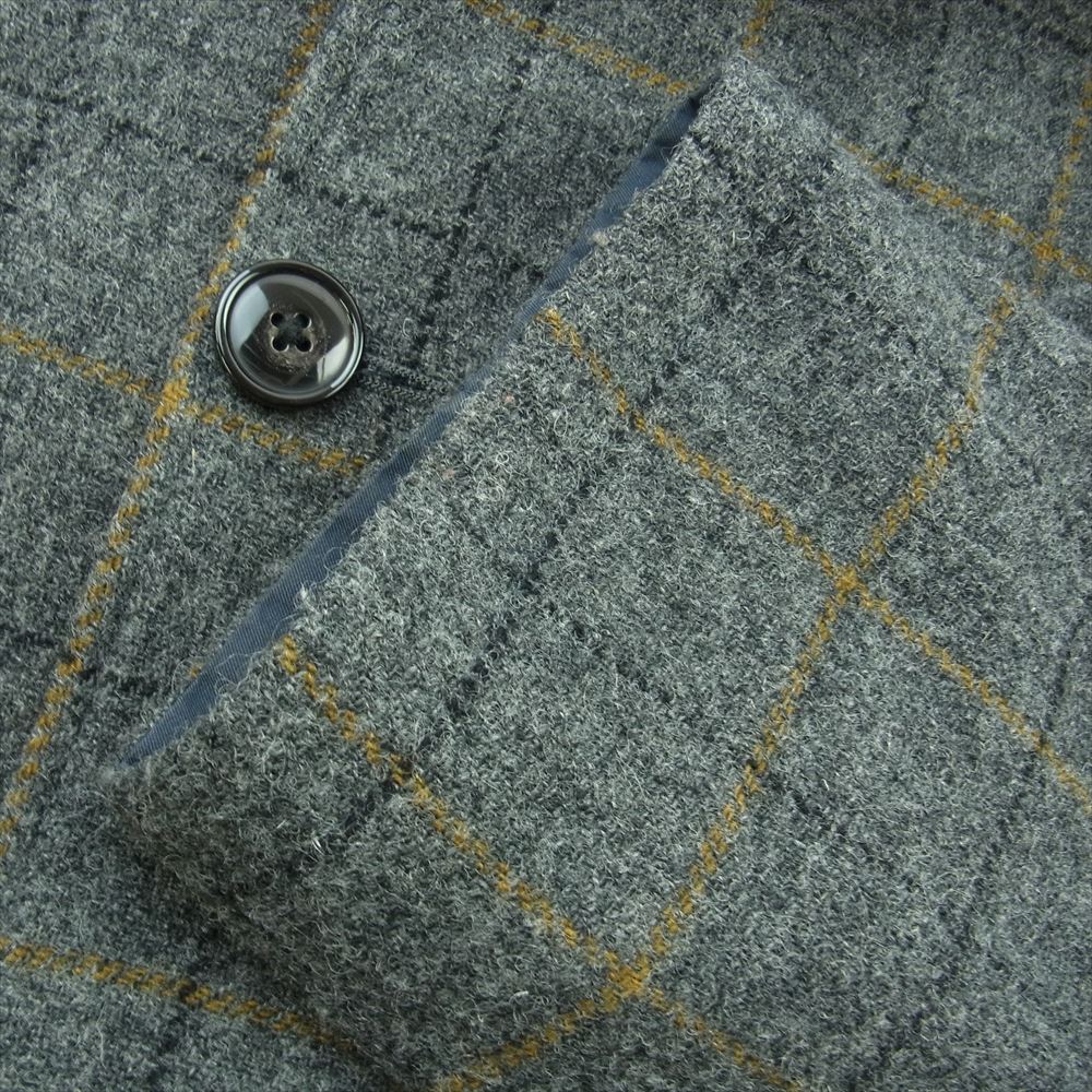 キャプテンサンシャイン KSSH7FCO01 TRAVELLER COAT ウールチェック リバーシブル トラベラー コート グレー系 ネイビー系 38【中古】
