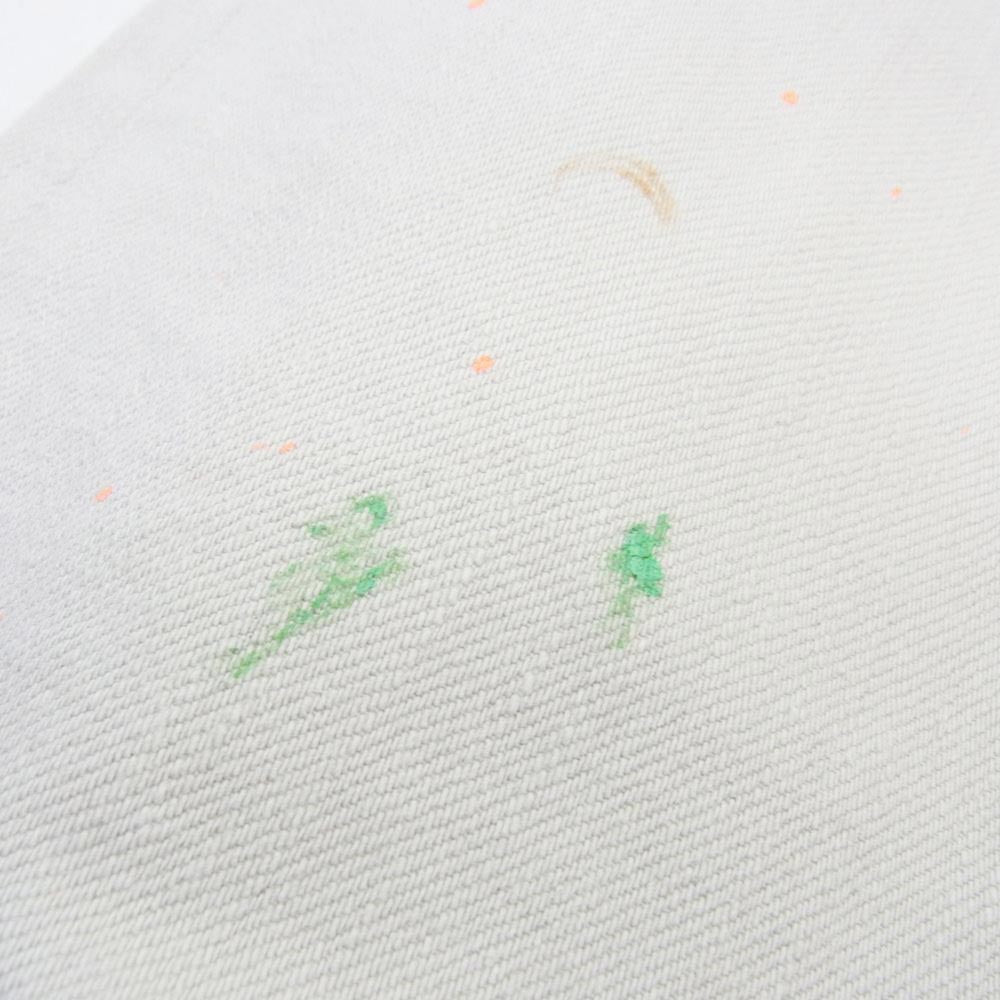 チマラ 日本製 フライボタン ペンキ加工 ペイント デニム パンツ ベージュ系 サイズ表記無【中古】