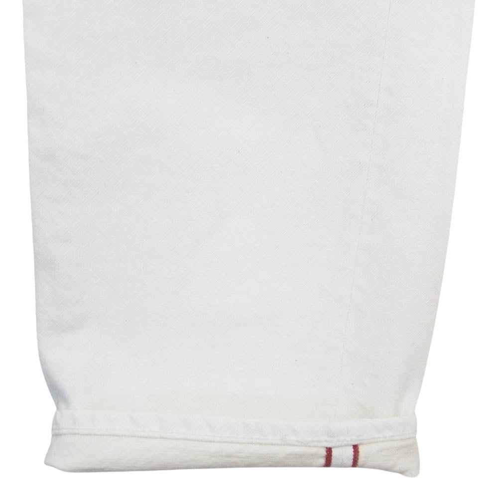 ハンドルーム 8061-1403 赤耳 セルビッチ フライボタン ホワイト デニム パンツ ホワイト系 M【中古】