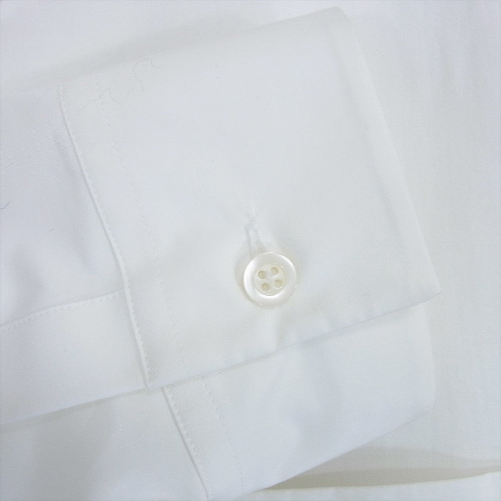 MAISON MARGIELA メゾンマルジェラ S30DL0465 10ライン collarless shirt jacket カラーレス ノーカラー シャツ ホワイト系 M【新古品】【未使用】【中古】