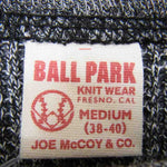 The REAL McCOY'S ザリアルマッコイズ BALL PARK ボール パーク THERMAL SHIRT ワッフル サーマル 長袖 Tシャツ グレー グレー系 M【極上美品】【中古】