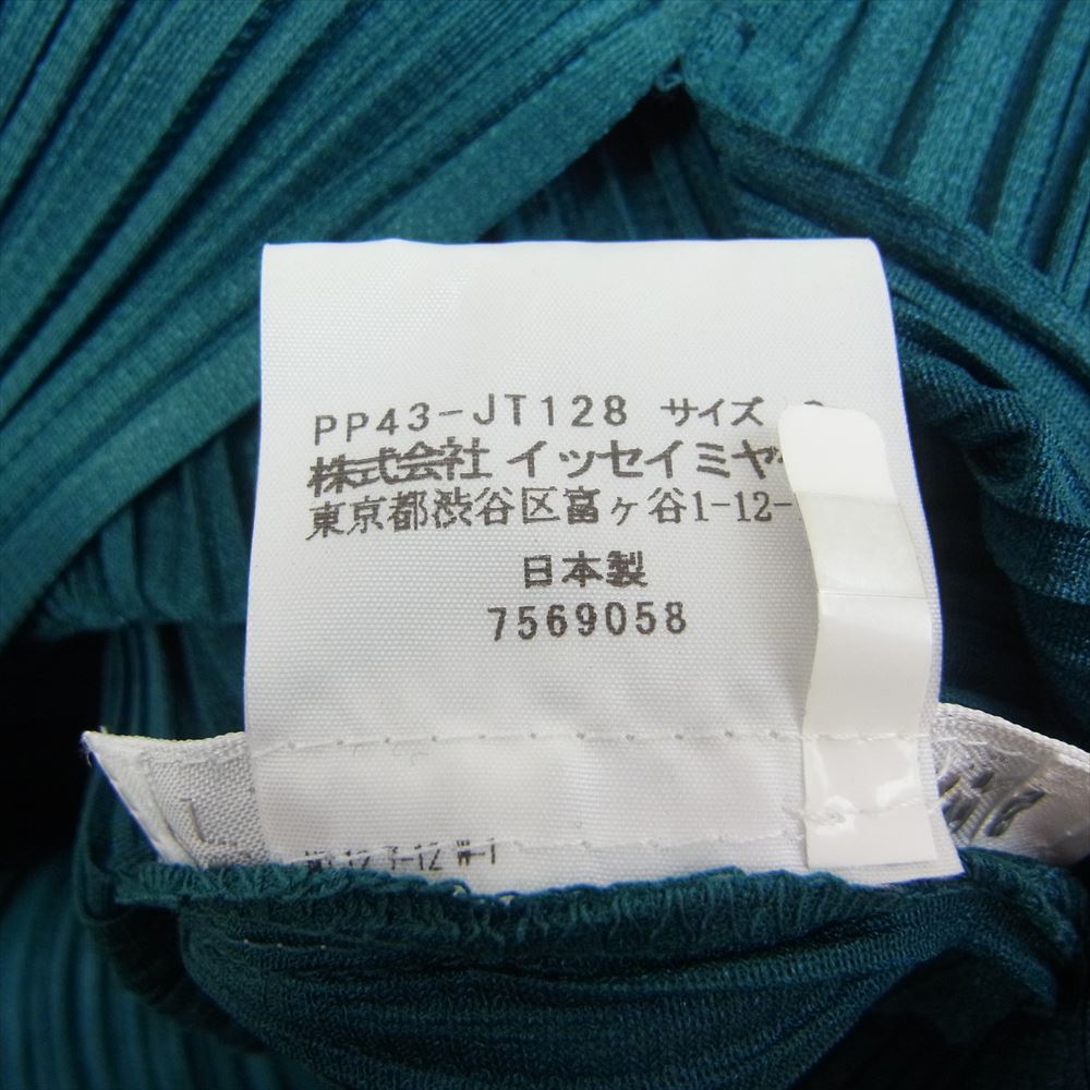PLEATS PLEASE プリーツプリーズ イッセイミヤケ PP43-JT128 プリーツ加工 細プリーツ ノースリーブ ワンピース グリーン系 3【中古】