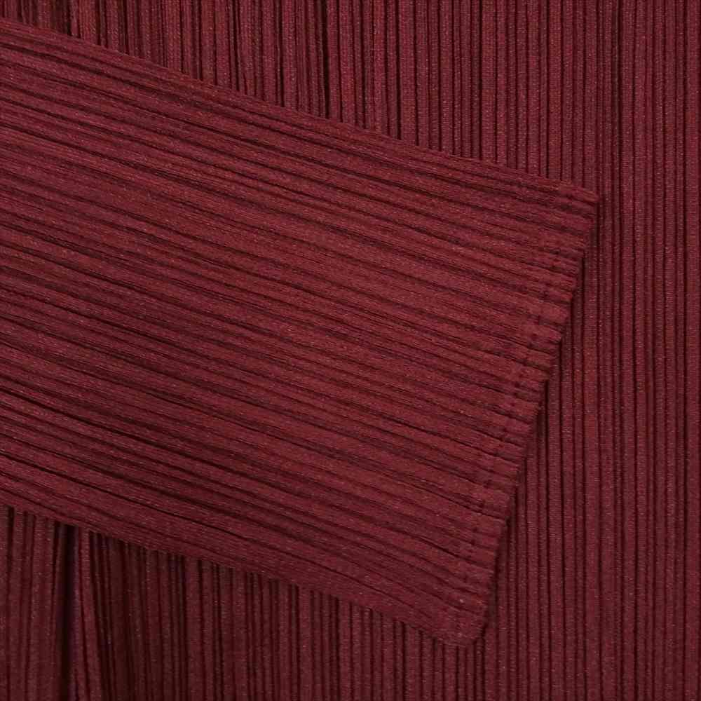 PLEATS PLEASE プリーツプリーズ イッセイミヤケ PP74-JO107 プリーツ加工 ノーカラー カーディガン エンジ系 3【中古】