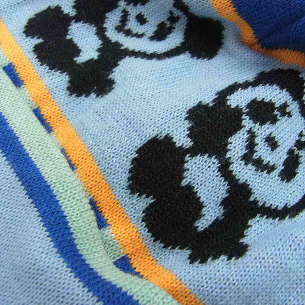 HYSTERIC GLAMOUR ヒステリックグラマー 01223QH03 RAINBOW PANDA レインボー パンダ ボンキャップ ニット 帽子 ライトブルー系 マルチカラー系【中古】
