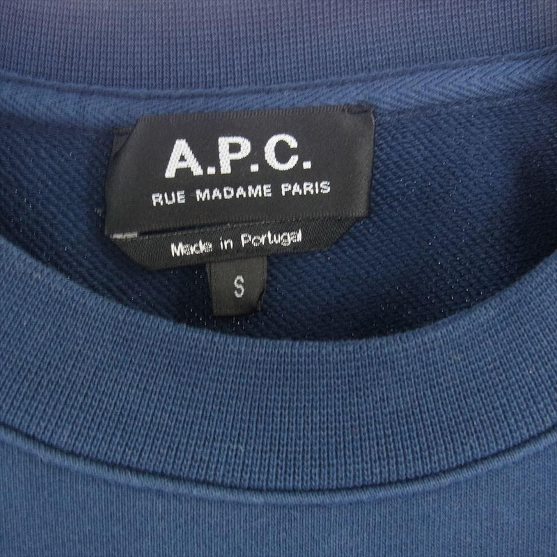A.P.C. アーペーセー Tina スウェットシャツ RUE MADAME PARIS 刺繍