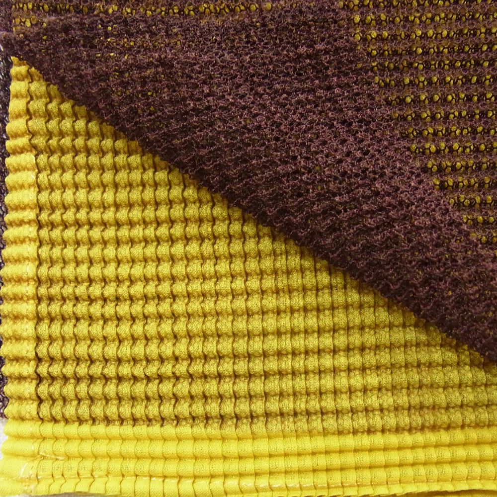 ISSEY MIYAKE イッセイミヤケ MI73AD361 me ミー ボックスプリーツ加工 二重生地 バイカラー ネックウォーマー マスタード系 ブラウン系【中古】