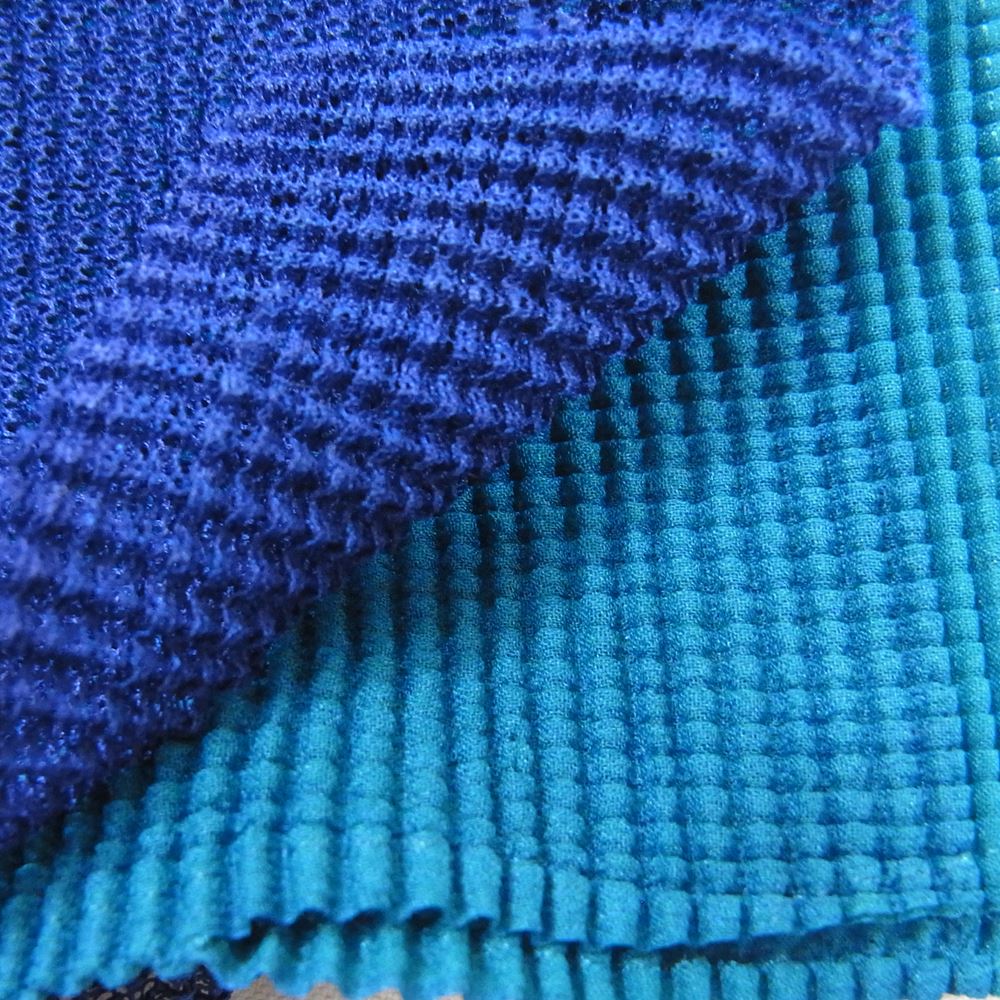 ISSEY MIYAKE イッセイミヤケ MI73AD361 me ミー ボックスプリーツ加工 二重生地 バイカラー ネックウォーマー ブルー系【中古】