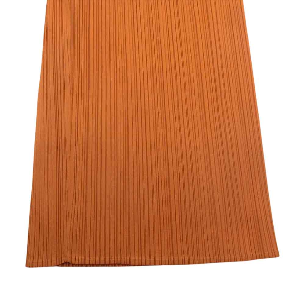 PLEATS PLEASE プリーツプリーズ イッセイミヤケ PP53-JF643 プリーツ加工 ロング パンツ オレンジ系 4【中古】