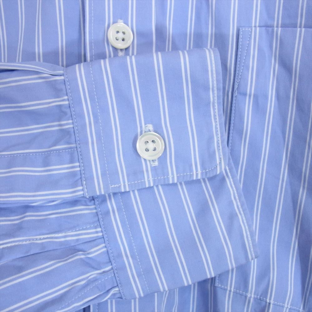 ニューターム 003SH-019S RELAXIN' Shirts レギュラーカラー ストライプ 長袖 シャツ ライトブルー系 S【中古】
