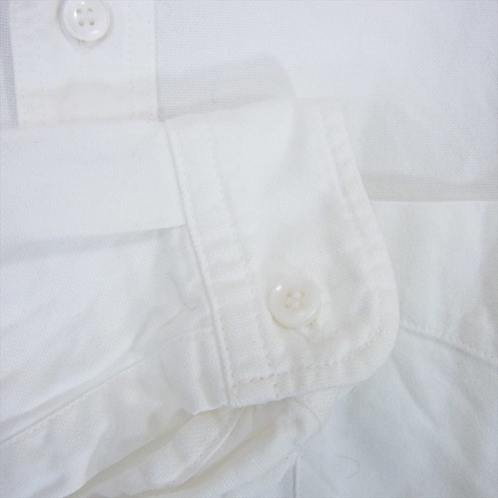 オーベルジュ BIG BROOKS ビッグブルックス 長袖 コットン ボタンダウン シャツ ホワイト系 44【中古】