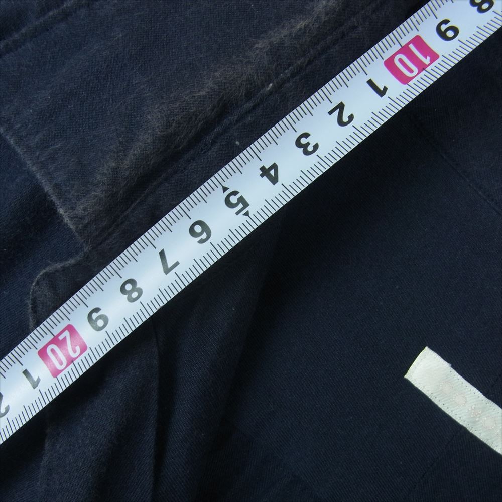 COMOLI コモリ 17AW L03-02002 コットン ネル コモリシャツ 長袖 シャツ 日本製 ネイビー系 2【中古】