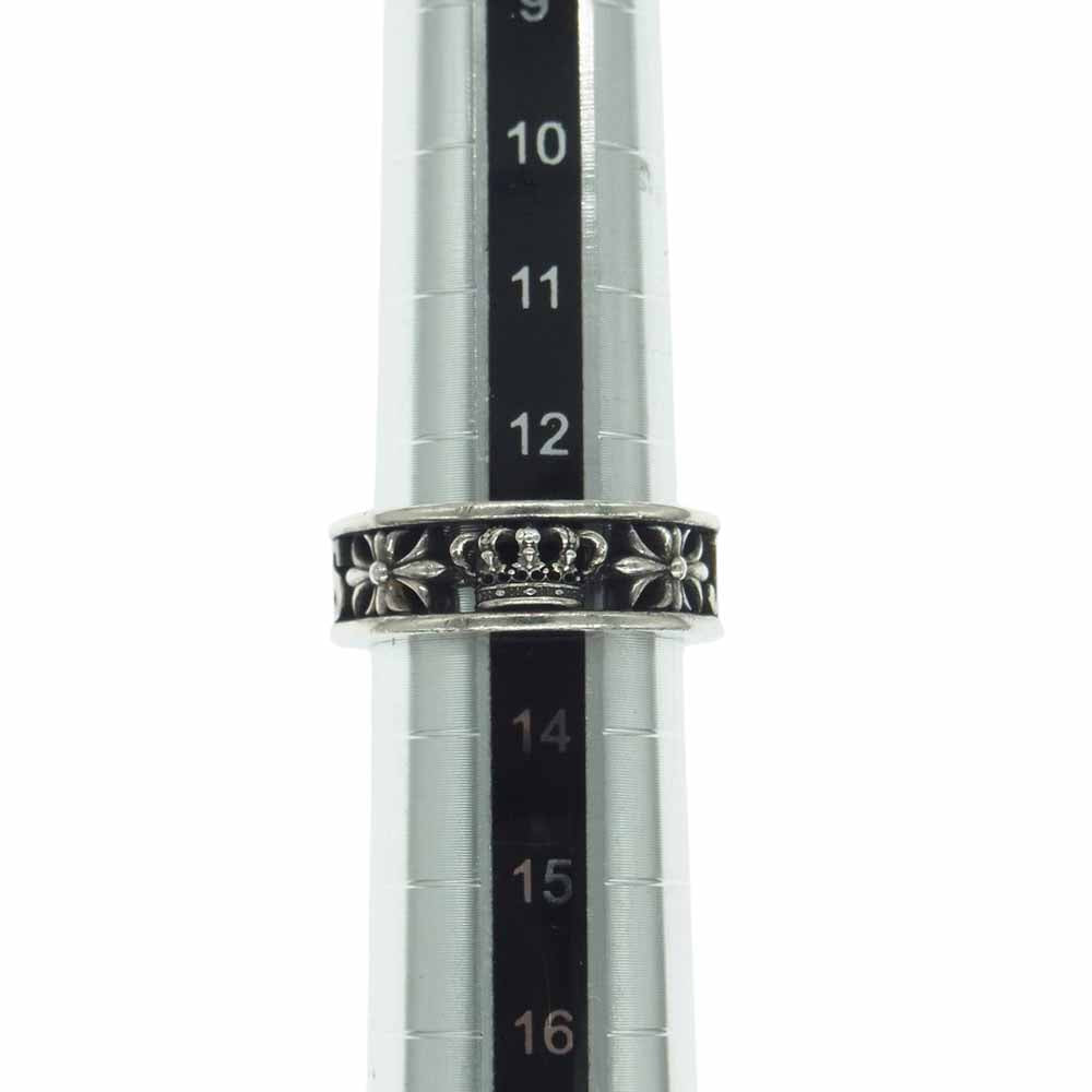 Justin Davis ジャスティンデイビス SRJ666 MAD LOVE マッドラブ クラウン クロス リング シルバー系 13号【中古】