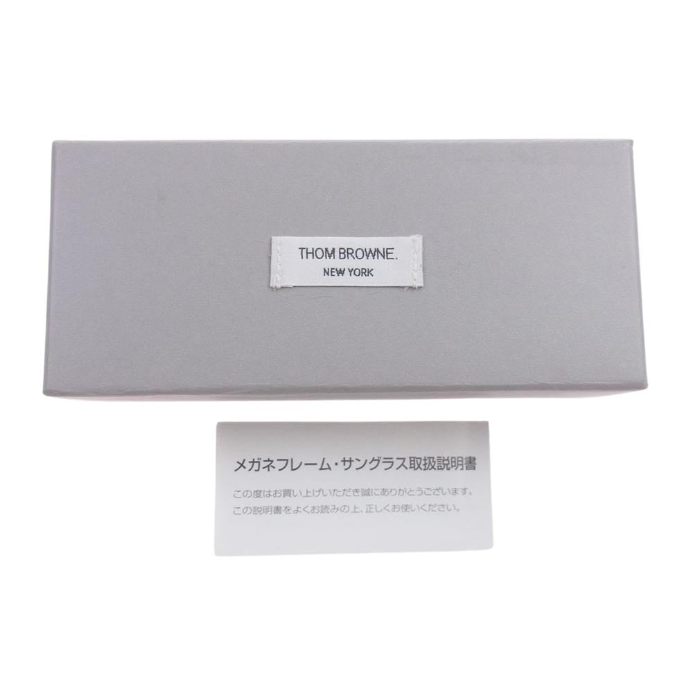 THOM BROWNE TB-700 A T 購入店スタンプ印字冊子付き ダブルブリッジ サングラス メガネ 眼鏡 49□21-145 ブラック系 49□21-145【極上美品】【中古】