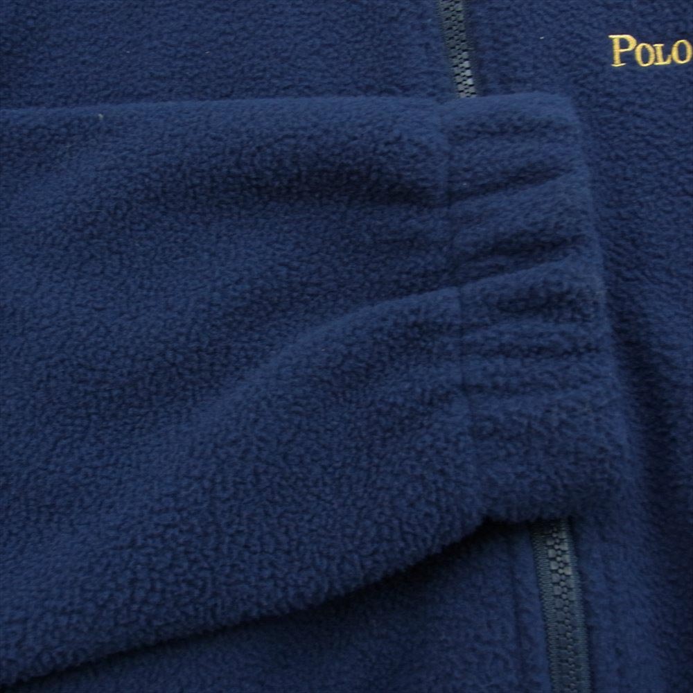 POLO RALPH LAUREN ポロ・ラルフローレン 22AW BEAMS ビームス別注 Navy and Gold Logo Collectio FLEECE JACKET ゴールドロゴ刺繍 フリースジャケット ネイビー系【美品】【中古】
