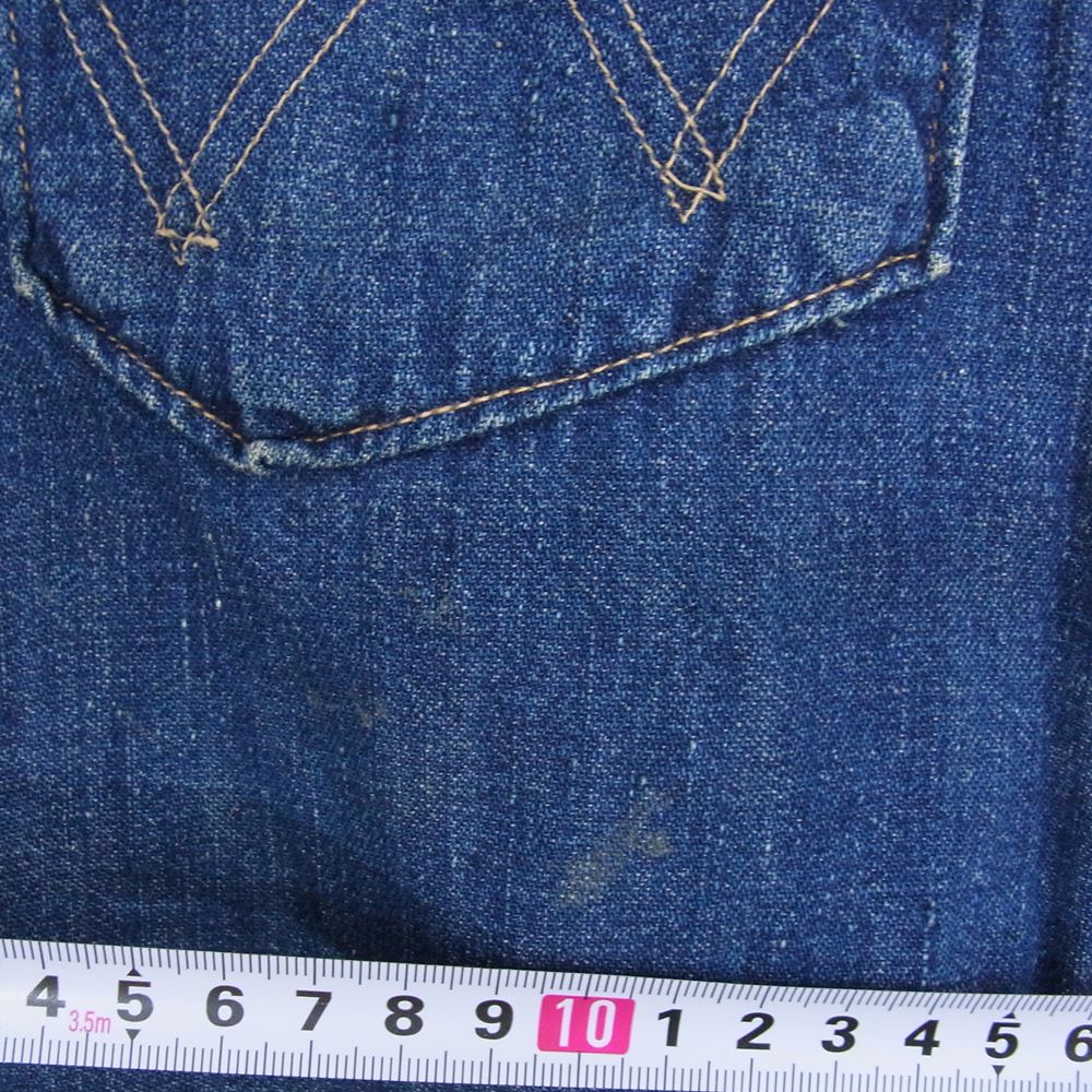 Wrangler ラングラー 60s 後期ブルーベルタグ デニム ウエスタン シャツ サイズ表記無【中古】
