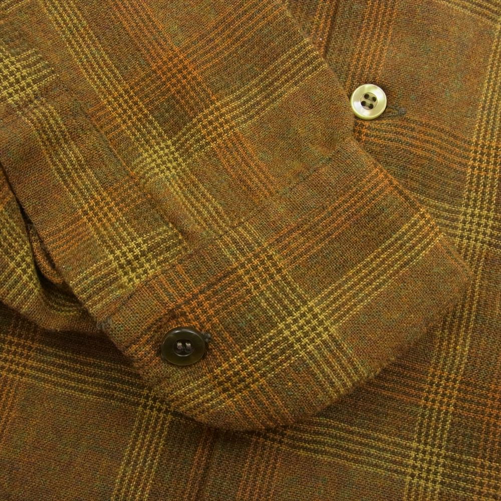PENDLETON ペンドルトン ヴィンテージ 60s Board Shirt ボード シャツ ウール チェック シャツ ブラウン系 M【中古】
