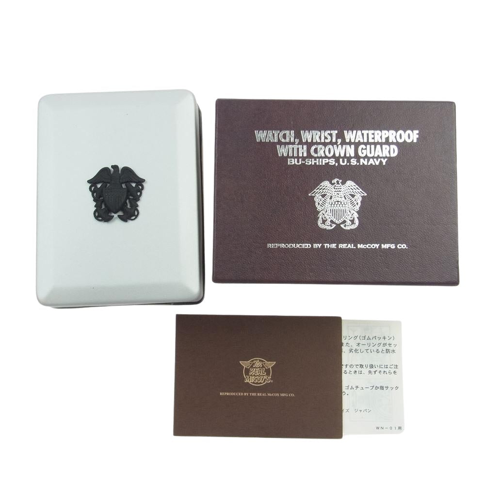 The REAL McCOY'S ザリアルマッコイズ WN-01 U.S.N. BUSHIPS ミリタリー ウォッチ 腕時計 手巻き式 カーキ系【中古】
