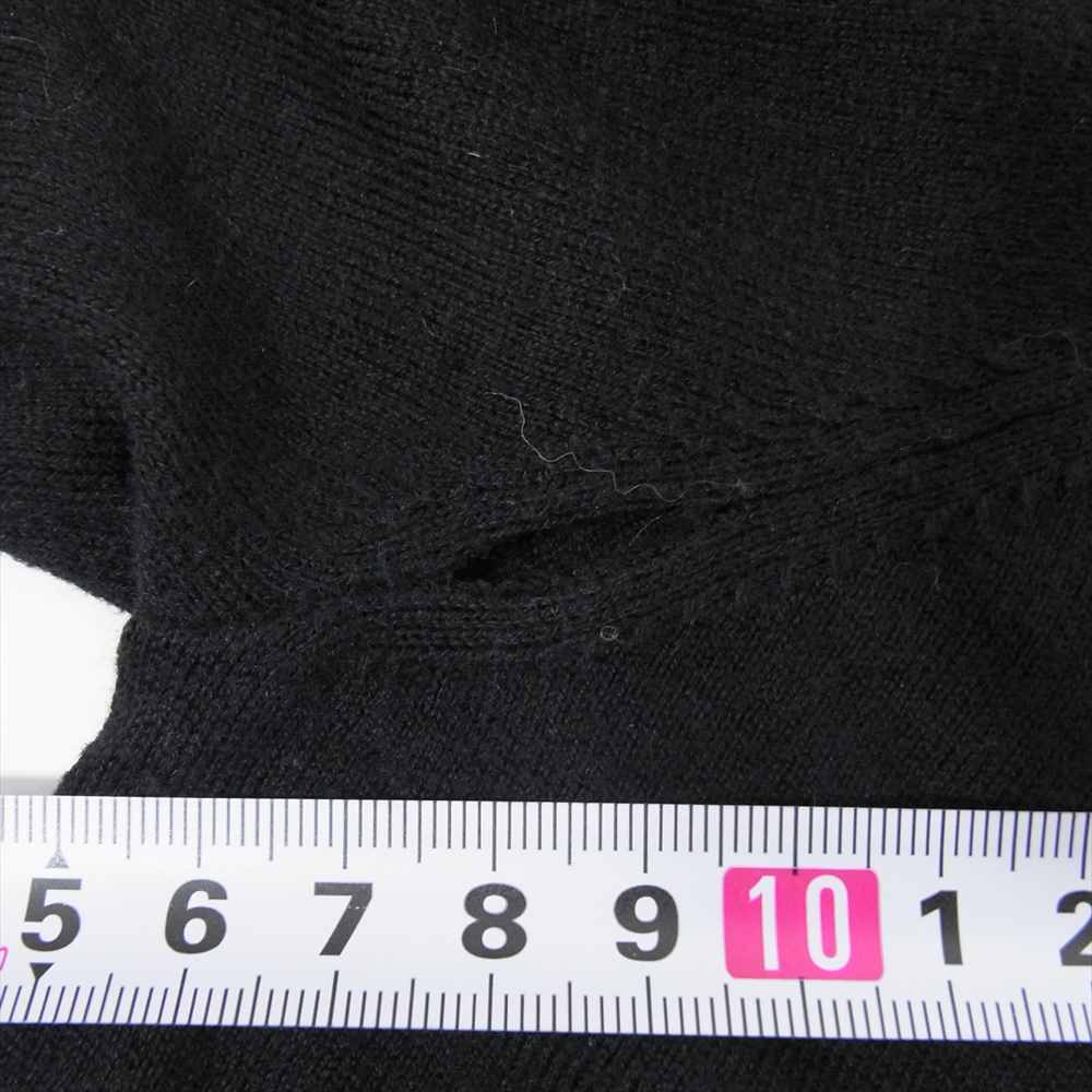 MAISON MARGIELA メゾンマルジェラ 15AW S50HA0590 14ライン エルボーパッチ Vネック カーディガン ブラック系 S【中古】