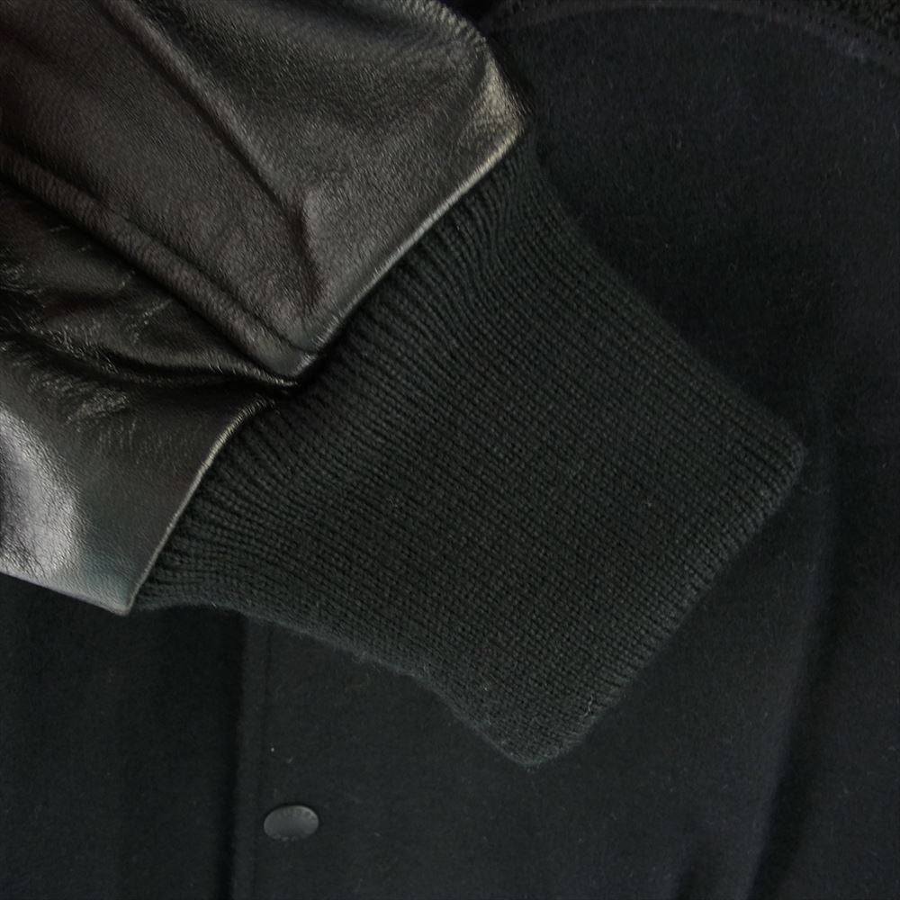 STUSSY ステューシー 13AW 45KING K.O.D.P. BBP ワッペン付き 袖レザー スタジャン スタジアムジャケット ブラック系 L【中古】