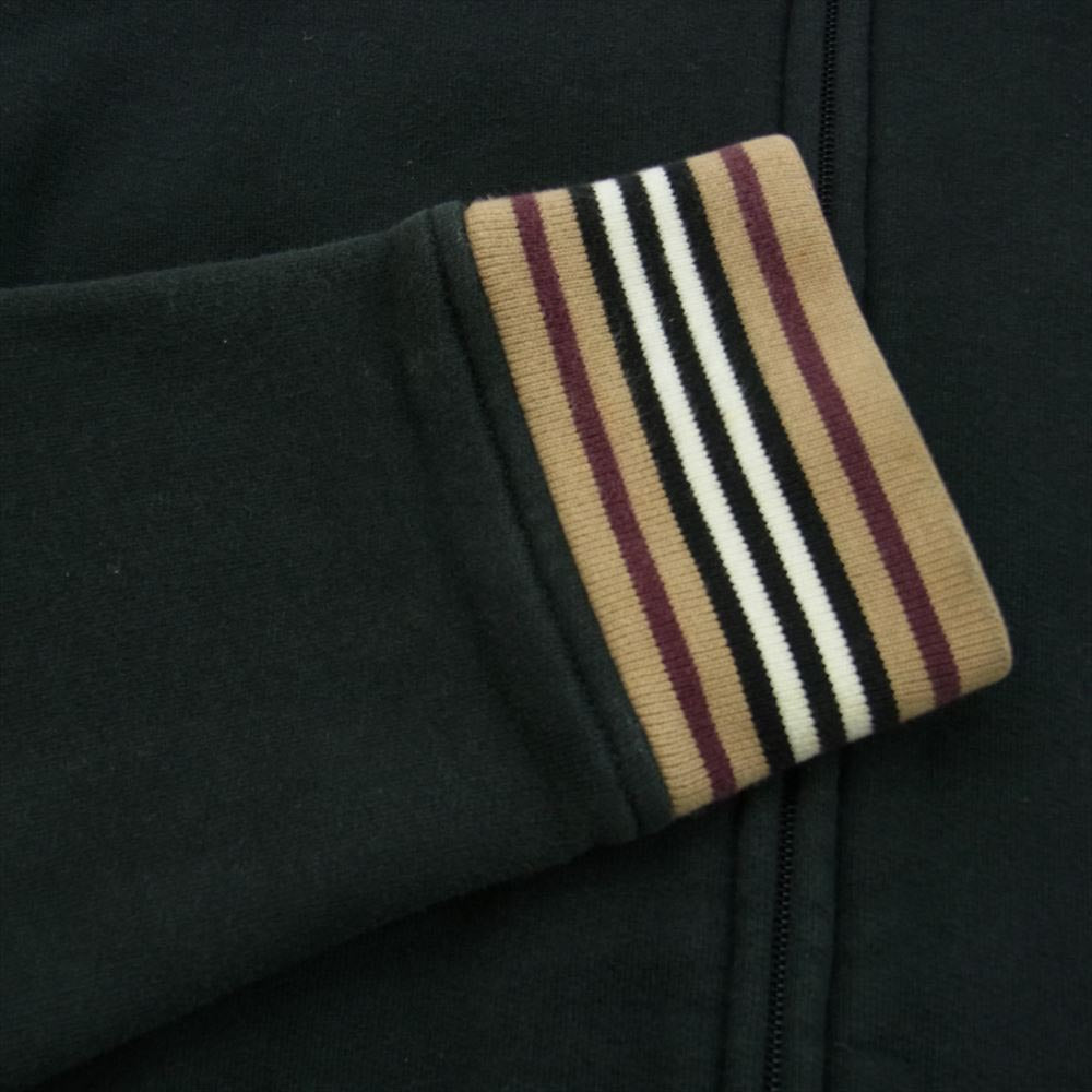 BURBERRY BLACK LABEL バーバリーブラックレーベル リブボーダー フルジップ スウェット トラックジャケット ブラック系 2【中古】