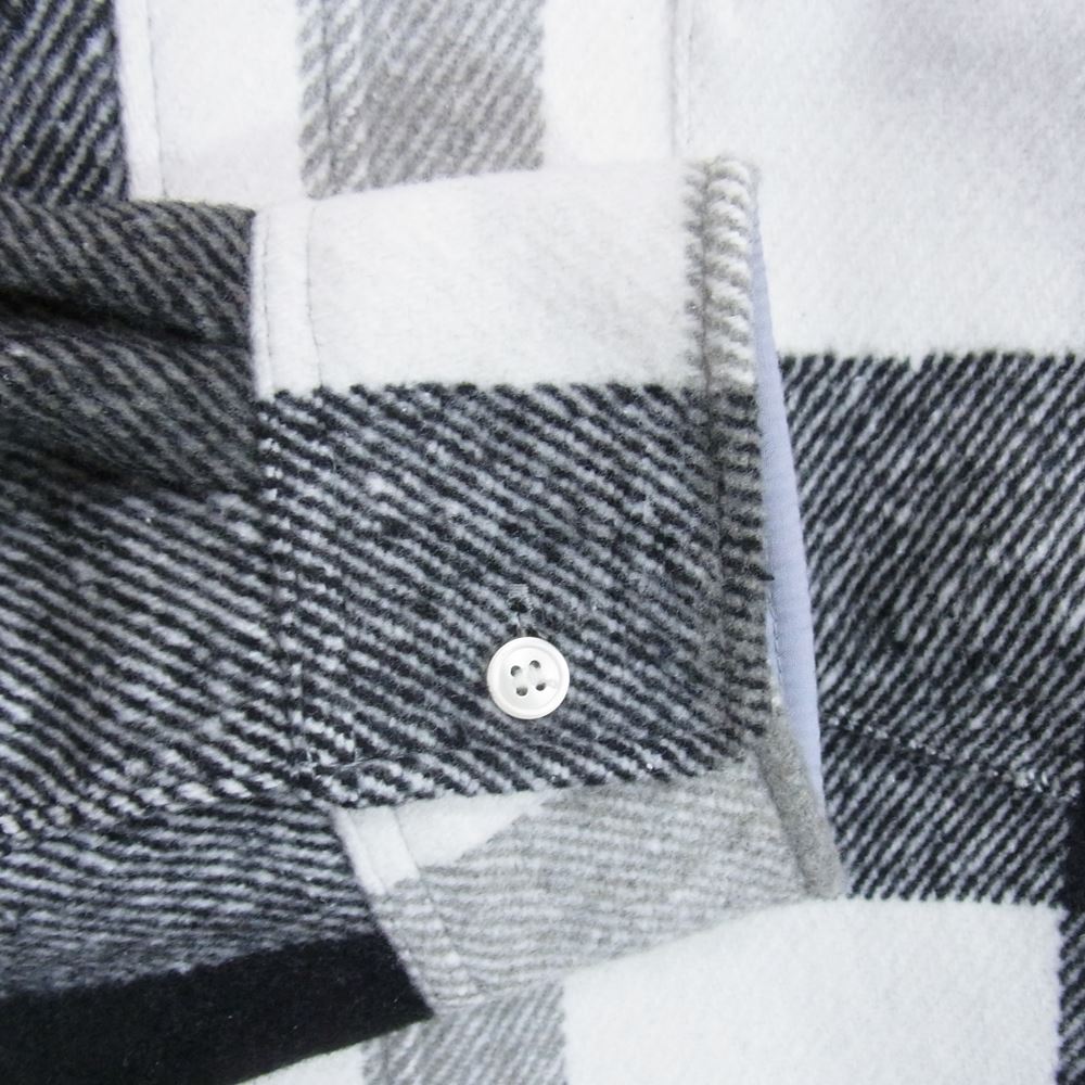 ウェンズデイ wzd-S4-1014 PULLOVER WOOL BLOCK CHECK SHIRT プルオーバー ウール ブロック チェック シャツ ブラック系 L【新古品】【未使用】【中古】