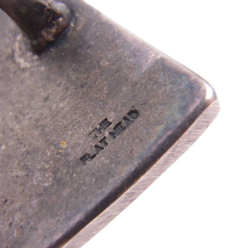 THE FLAT HEAD ザフラットヘッド ヘビー サドル レザー ピンバックル ベルト ブラック系 28インチ【中古】