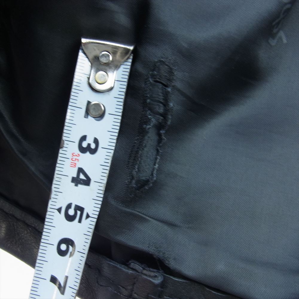 schott ショット 641 スタンドカラー シングル レザー ライダース ジャケット ブラック系 40【中古】