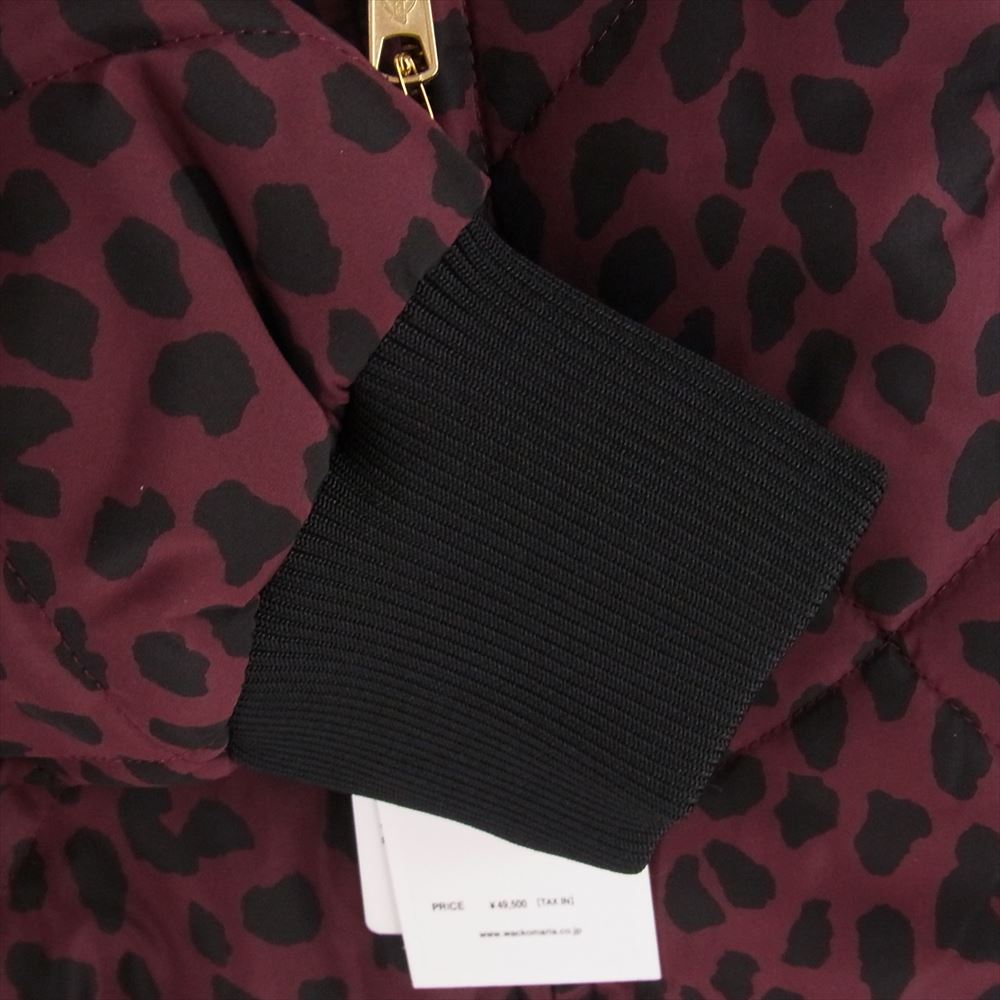 WACKO MARIA ワコマリア DICKIES-WM-BL07 DICKIES LEOPARD QUILTED JACKET ディッキーズ レオパード キルティング ジャケット ワインレッド系 BURGUNDY M【極上美品】【中古】