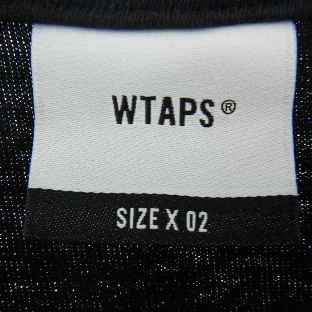 WTAPS ダブルタップス 22SS 221ATDT-STM09S RANSOM SS COTTON クルーネック ロゴ Tシャツ ブラック ブラック系 X02【中古】